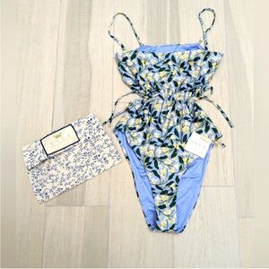 Agua by Agua Bendita Alegria Floral Cut-Out One-Piece Swimsuit